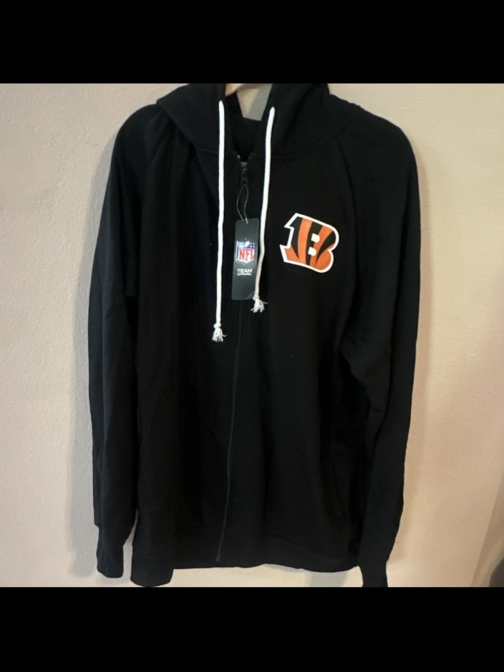 NFL Cincinnati Bengals Black and Orange Logo Hoodie 3XL